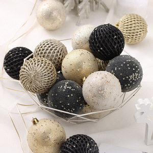 Ensemble <span class=keywords><strong>de</strong></span> boules <span class=keywords><strong>de</strong></span> noël en mousse multicolore, 12 pièces, paillettes suspendues, pendentif, mariage, vacances, décorations <span class=keywords><strong>de</strong></span> maison - Product Image 1