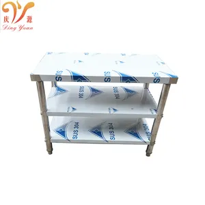 Hotel Restaurant Supplies Industrial 30x60 Stainless Steel Work Bench With Top Shelf Double Table