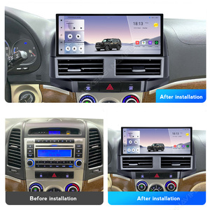 Mekede Xe-Chơi <span class=keywords><strong>Android</strong></span> Tự Động 12.3 Inch Âm Thanh Xe Hơi Đa Phương Tiện 2K Hẹp Side Màn Hình GPS Navigation Cho Hyundai Santa Fe 2006-2012 - Product Image 2