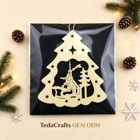 Ornement de Noël en bois découpé au laser avec nom personnalisé, décorations de Noël pour la maison, cadeaux créatifs pour les amateurs de bricolage