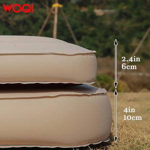 Colchón Inflable Portátil Woqi para 2 Personas, 200x132x3 cm, Inflado Rápido, Colchón de Aire para Acampar al Aire Libre, Color Blanco Hueso - Product Image 1