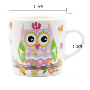 แก้วเซรามิกพิมพ์ลายนกฮูกสำหรับเป็นของขวัญถ้วยเซรามิกพิมพ์ซับลิเมชันตามสั่ง - Product Image 2