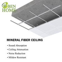 Hoja de fibra mineral de techo suspendido de proveedor de fábrica Diseño de techo tegular y falso