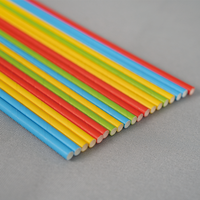 Pailles en papier jetables de couleurs assorties en gros, pailles biodégradables colorées pour les magasins et les supermarchés