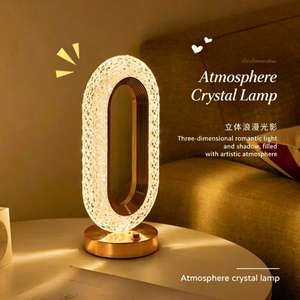 Luxury Crystal <b>Touch</b> Table Lamp, Oval Shaped Night <b>Light</b> for Bedroom/Bedside, Creative Decor Lamp for Living Room - Product Image 4