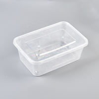 Boîte de conservation alimentaire personnalisée de 1000 ml, compatible micro-ondes, en PP, jetable, pour plats à emporter, avec couvercles