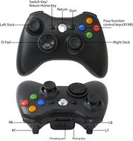 Manette de jeu sans fil 2,4 G à effet Hall turbo réglable, compatible multiplateformes pour PC