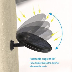 Adjustable Solar Motion <strong>Sensor</strong> Wall Light IP65 Waterproof LED Outdoor <strong>Security</strong> Lamp for Garden <strong>Fence</strong> Patio - Product Image 4