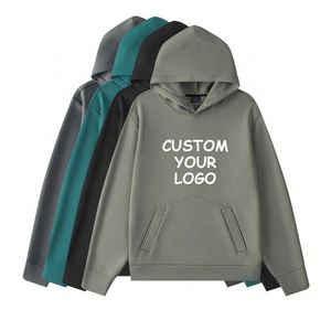 Sudadera informal de manga larga para hombre, Jersey deportivo americano con capucha, ropa de Fitness de lana de invierno, bordado sólido de gran tamaño - Product Image 1