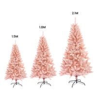 Ornements artificiels en PVC modernes et bon marché, arbres de Noël géants en PVC floqués avec lumières LED