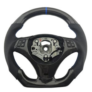Volante Deportivo de Fibra de Carbono con Cuero Perforado y Costuras Azules para BMW Serie 3 E90 E91 E92 E93 - Product Image 1
