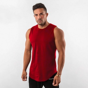 Débardeur de sport ajusté pour homme, couleur unie, sans manches, en coton, pour la course et l'entraînement en salle de sport, respirant et à séchage rapide pour l'été - Product Image 2