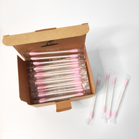 Écologique Rose Baby Q Tips Emballage de haute qualité dégradable individuellement Bâton de papier rose Coton-tige cosmétique