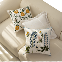 Sarung Bantal Bordir Bunga Kashmir Buatan Tangan – Sarung Bantal Hias untuk Sofa & Dekorasi Rumah