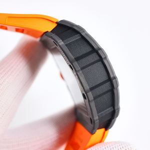 Montre Tendance 2026 Modèle Orange en Fibre de Carbone avec Mouvement Tourbillon Intégré, Ultra Légère 50g, Universelle pour Hommes et Femmes - Product Image 4