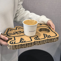 Support de présentation pour gobelets à café jetables en carton ondulé simple paroi Limonpack, pour café, 10 cm de diamètre