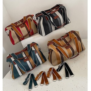 <span class=keywords><strong>Sac</strong></span> de voyage court rayé <span class=keywords><strong>en</strong></span> toile japonaise pour femme, grande capacité, <span class=keywords><strong>sac</strong></span> à <span class=keywords><strong>bandoulière</strong></span> simple, vente <span class=keywords><strong>en</strong></span> gros, nouveauté - Product Image 1