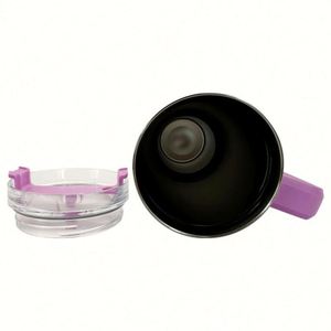 Gobelet de voyage isotherme réutilisable en acier inoxydable à double paroi de 40 oz, tasse à café pour voiture avec poignée et couvercle à paille - Product Image 4