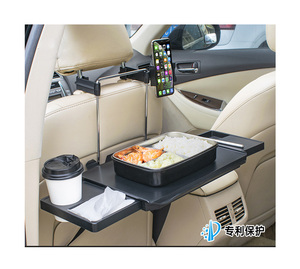 Bandeja de asiento trasero para coche, mesa plegable para asiento trasero, escritorio para ordenador portátil, organizador de asiento trasero para coche, bandeja para comer comida, soporte para <span class=keywords><strong>teléfono</strong></span> para coche - Product Image 2