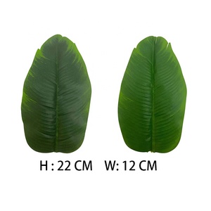 Hiasan tengah meja harga rendah 18 kepala 75 cm tanaman pot Semak hijau daun pisang wisatawan plastik - Product Image 6