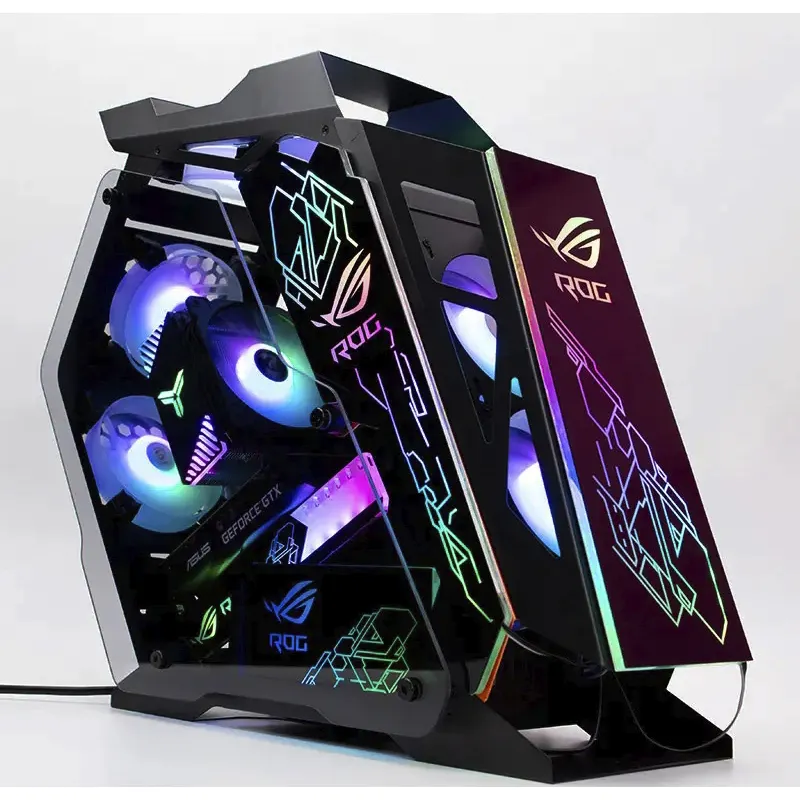 2023 thiết kế mới chơi game PC Tủ mATX trường hợp máy tính đầy đủ tháp tủ cho Mini PC trường hợp Acrylic trường hợp trong suốt