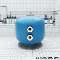 Filtre pour piscine hors sol, réservoir de sable en fibre de verre, traitement des eaux usées, système de purification de l'eau propre pour piscine, bassin à poissons