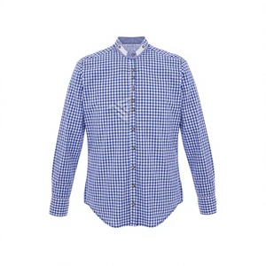 Camisa para Hombre, Estilo Bávaro, Tradicional, para el Oktoberfest 2026 en Alemania, Camisa Trachten Azul y Blanca, Algodón Puro de Alta Calidad - Product Image 1