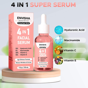 Suero Facial 4 <span class=keywords><strong>en</strong></span> 1 al por Mayor, Cuidado de la Piel Coreano, Hidratante, Iluminador, con Ácido Hialurónico, Niacinamida, Vitaminas C y E, Refrescante - Product Image 4