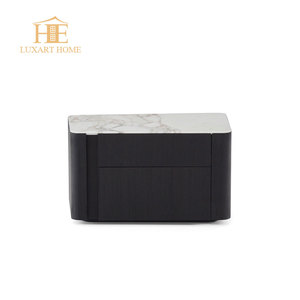 Muebles de dormitorio de lujo, mesitas de noche, gabinete de madera, mesa de noche personalizada para proyectos hoteleros, dormitorio, villa - Product Image 3