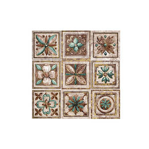 빈티지 디자인 골든 럭셔리 혼합 패턴 반짝이 장식 세라믹 욕실 및 주방 도자기 벽 및 바닥 타일 - Product Image 1