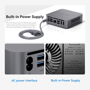 Più economico Oumax Mini Pc con processore Intel J4125 di 12a generazione Wi-Fi <span class=keywords><strong>5</strong></span> Bt5.2 Usb 3.2 Dual Rj45 2.5g 8g Ddr5 256GB SSD Mini <span class=keywords><strong>Computer</strong></span> - Product Image 3