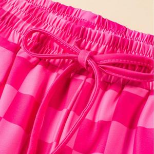 <span class=keywords><strong>Pantaloncini</strong></span> con coulisse con stampa a scacchiera da donna <span class=keywords><strong>pantaloncini</strong></span> con tasche Casual per pantaloni da donna estivi per <span class=keywords><strong>pantaloncini</strong></span> da donna - Product Image 5