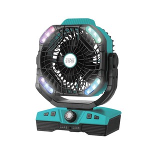 Winning Star Rechargeable 6 Inch Table Fan With RGB <b>Light</b> Portable DC5V Battery Operated Desk Fan - Product Image 5