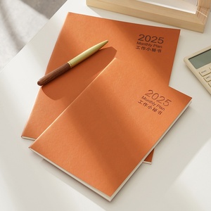 Carnet de notes de travail et d'affaires, planificateur mensuel, carnet de réunions, pages vierges personnalisables, impression offset, papier souple - Product Image 1