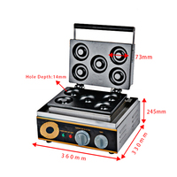 Belge Gaz Électrique Mini Commercial Vertical Nid D'abeille 12 Cercle Multi Coréen Mince Gaufrier Machine Machine gpl Machine