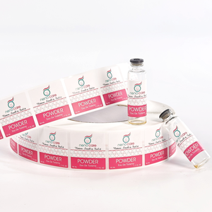 Pegatinas con logotipo para etiquetas de viales de 10 ml y 2 ml Etiquetas cosméticas en polvo de péptido empaquetadas en vinilo para viales - Product Image 3