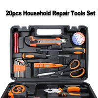 Ensemble d'outils à main professionnels de haute qualité, 20 pièces, coffret d'outils cr-v, clé à molette, ensemble d'outils à main pour mécanicien
