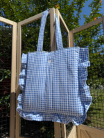 Sac fourre-tout matelassé en coton imprimé fait main, sac à bandoulière en coton pour femme, étui de protection souple pour ordinateur portable, logo personnalisé