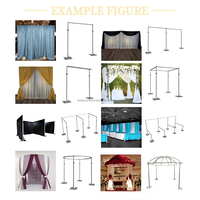 LEDA Fournisseur d'usine Kits de tubes et de draperies en aluminium à structure pyramidale réglable pour les événements de mariage Décoration de fond