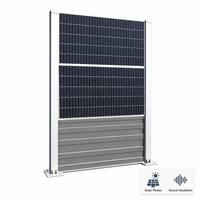 Barrière d'isolation acoustique photovoltaïque pour autoroute. Conforme aux politiques de protection de l'environnement.