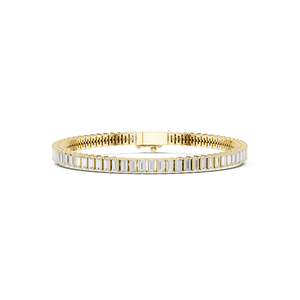 Bracelet en diamant cultivé en laboratoire étincelant en or, bijoux fins élégants, accessoire de mode de créateur pour femmes - Product Image 1