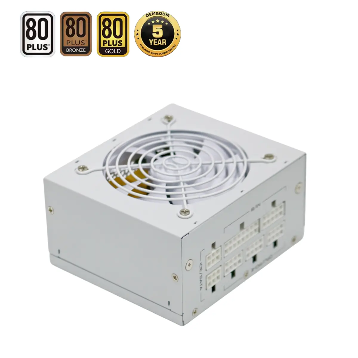 Mini ITX PSU 500W tam modüler 8-Pin beyaz ATX güç kaynağı PC için anahtarı 80 artı daha iyi verimlilik için