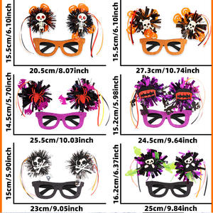 Yeni cadılar bayramı gözlük renk çubuğu Bobo topu gözlük tema parti dekorasyon kabarık topu gözlük çerçeve atmosfer fotoğraf Prop - Product Image 4