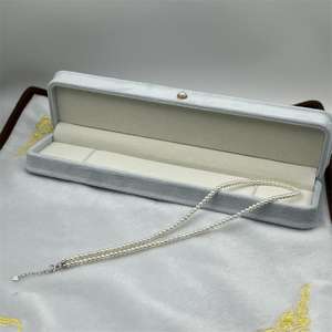 Collar de Perlas de Agua Dulce de 3-5 mm de Zhuji, Perlas Pequeñas de Luz Intensa, Cadena Simple con Hebilla de Plata de Ley S925 - Product Image 3