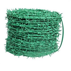 China PVC-gecoate ijzerdraad weerbestendig 1,6 mm 2,2 mm 2,0 mm 2,5 mm traditioneel gedraaid prikkeldraad beveiligingshekwerk - Product Image 2