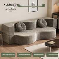 Günstiges Wohnzimmer-Apartment Klappbares Zweisitzer-Schlafsofa Quadratische Form Schaumstoffgefüllt Vakuumverpackt Langlebig
