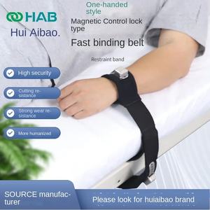 Sangle de retenue de lit magnétique <span class=keywords><strong>Bande</strong></span> de fixation de la ceinture de verrouillage résistante aux coupures Poignets médicaux de retenue des mains pour les patients - Product Image 4