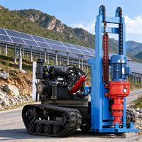 Petite foreuse pneumatique portative à chenilles, profondeur 30m, essence/électrique, pour forage de puits d'eau