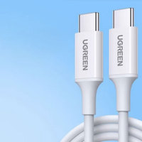 UGREEN US286 Kabel Data Pengisian Cepat Tipe-C Male to Male 3A/PD60W Cocok untuk Ponsel/Tablet