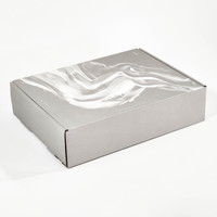 Boîte d'expédition en carton ondulé noir avec fermeture éclair, personnalisée et imprimée, pour vêtements, vente directe des fabricants